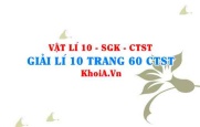 Giải Vật lí 10 trang 60 Chân trời Sáng tạo